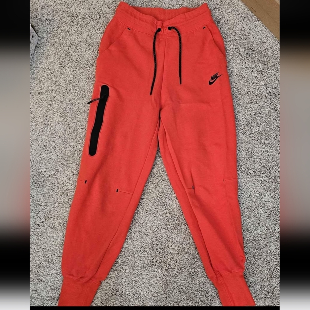 Womens Red Nike Tech Sweatpants Xs